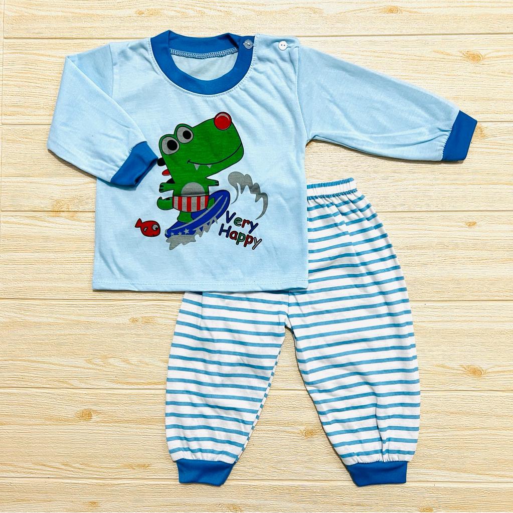 Setelan Baju Tidur Anak Bayi Lengan Panjang Kancing Pundak Sudah SNI Baby Alicia
