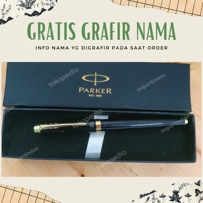 

pulpen mewah sign pen Parker gratis Grafir nama