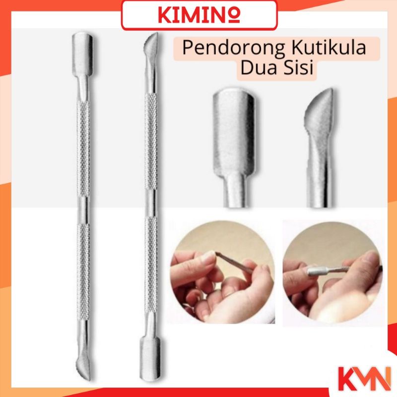 Alat Pendorong Kutikula Curticle Pusher Stainless Steel Nail Remover Pusher