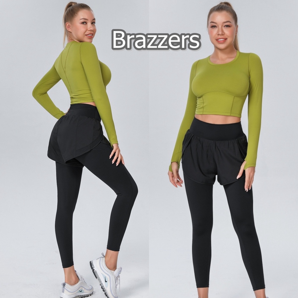 Celana Leging Lejing Rok Legging Panjang Olahraga Senam Yoga Zumba Aerobik Badminton Tenis Kantong S