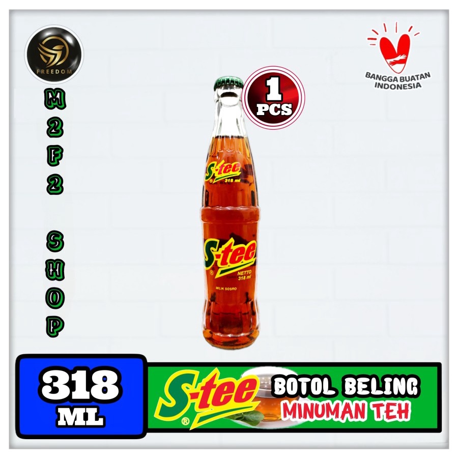 

S-tee | Stee Botol Sosro Beling Kaca - 318 ml (Kemasan Satuan)