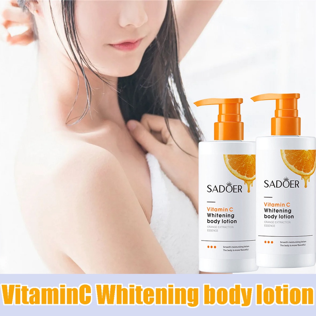 VitaminC Whitening body lotion Pemutih badan Whitening shower gel 250ml Sabun Mandi Cair Mencerahkan Kulit Melembabkan kulit Brightening body wash