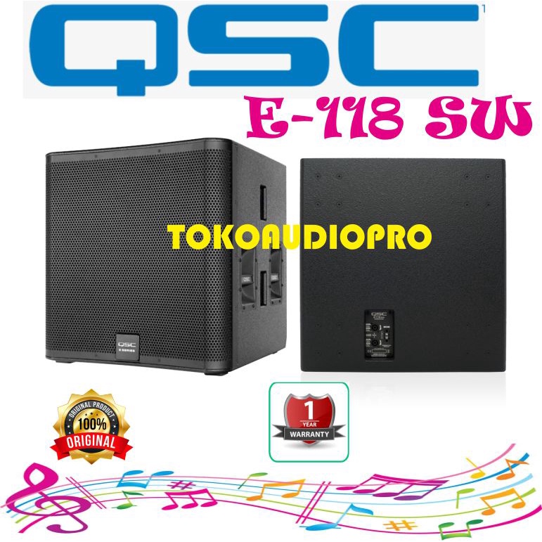 Subwoofer QSC E-118SW 18-Inch Subwoofer Pasif Qsc e118sw E118