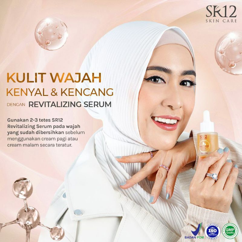 SR12 SERUM REVITALIZING ATASI BOPENG , BEKAS JERAWAT &amp; MATA PANDA / SERUM WAJAH KOLAGEN BPOM