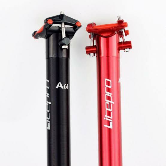 Seatpost Litepro A61 33.9 x 600 mm tiang jok alloy sepeda lipat seli