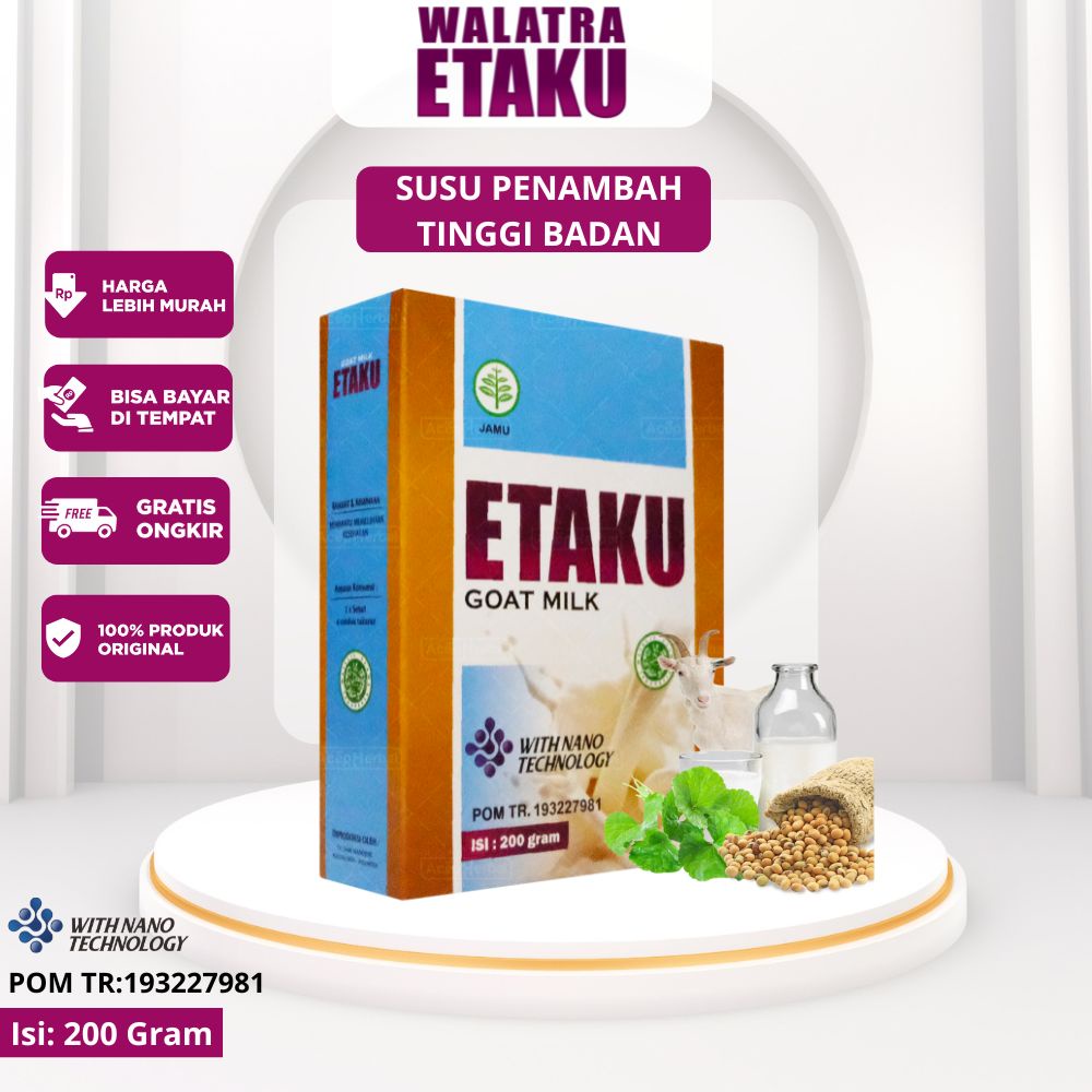 

Walatra Etaku Susu Penambah Tinggi Badan Alami, Suplemen obat Peninggi Badan anak Dewasa BPOM