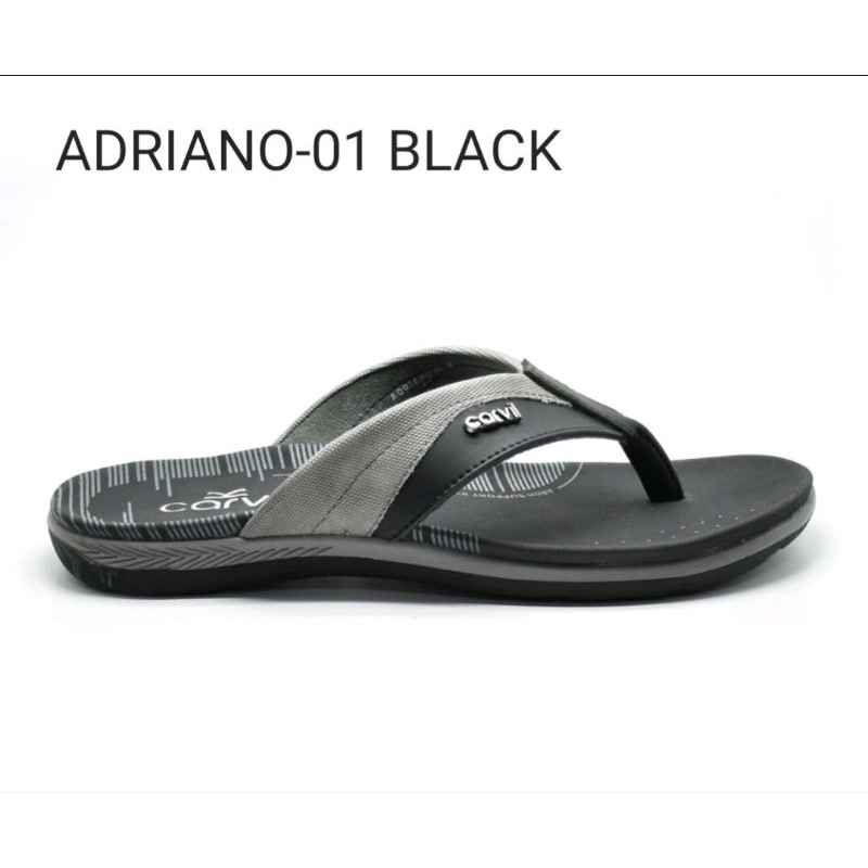 Carvil ADRIANO-01 | Sandal Casual Pria Original Carvil Empuk Tidak Licin Keren Trendy Nyaman di Kaki