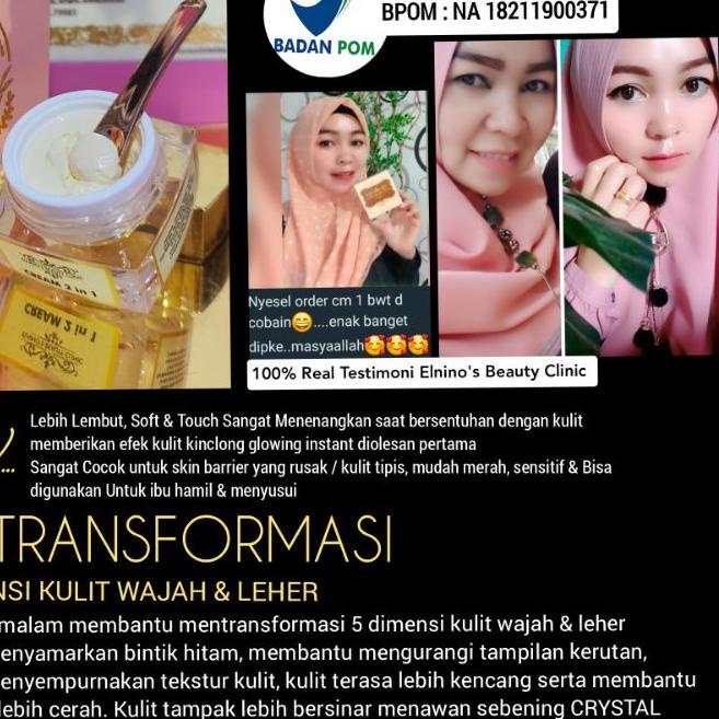 ✮ CREAM 2in1 ELNINO'S BEAUTY CLINIC [DAY & NIGHT EFEK CRYSTAL] ❇