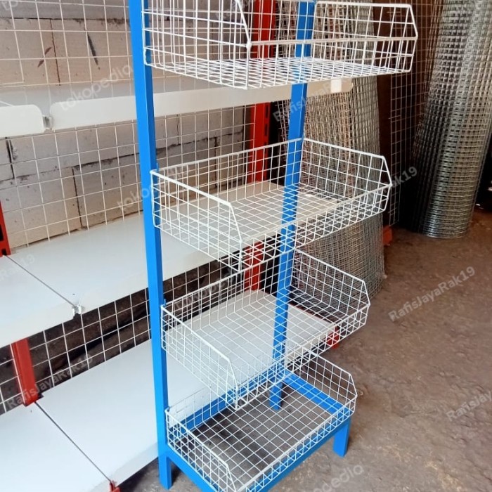 Terlaris Rak Ciki Toko Warung Chiki Snack Ukuran Kecil 4 Susun Murah