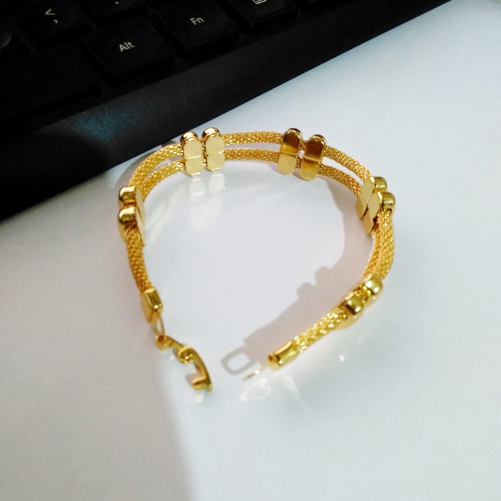 AV140 Grosir Gelang Tangan Dewasa Lapis Emas