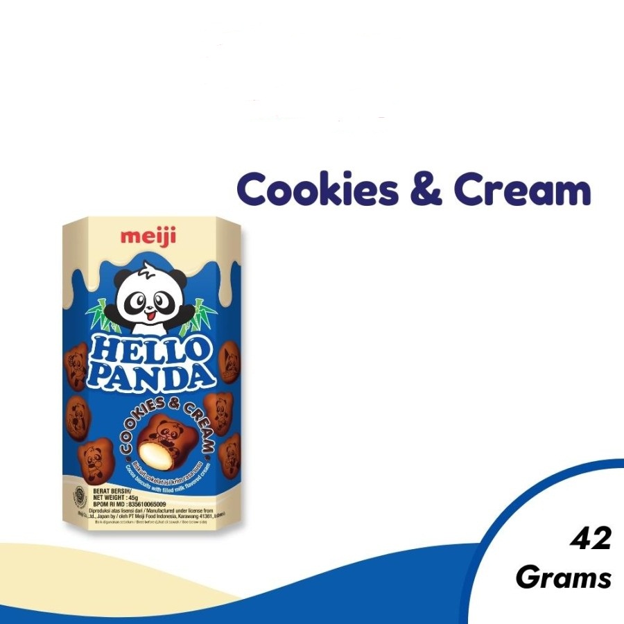 MEIJI HELLO PANDA COOKIES &amp; CREAM 45GR