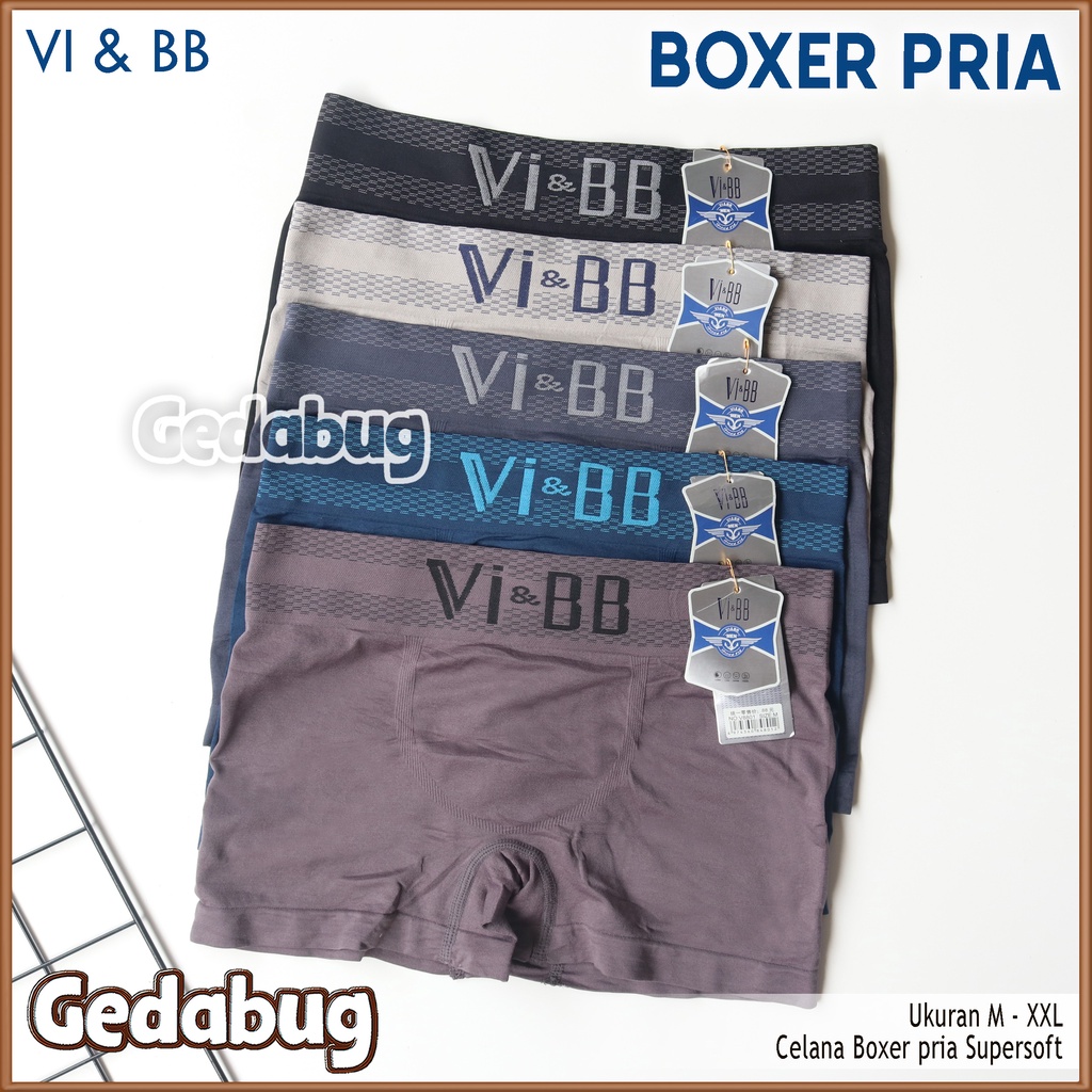 CD Boxer Pria VI &amp; BB | Celana dalam Pria Supersoft | Keren &amp; Sporty | Gedabug