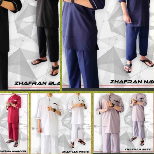♠ set Zhafir zhafran KOKO PANJANG JUMBO SETELAN BAJU MUSLIM PRIA Setelan baju Koko Pakistan kurta ✶