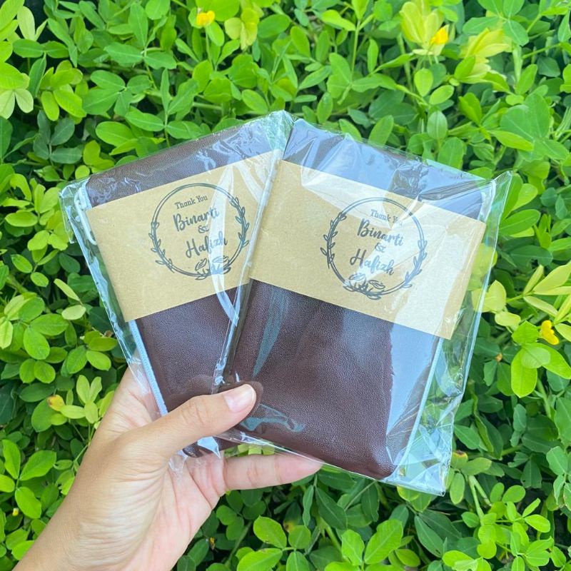 Souvenir Dompet Koin Kulit Imitasi Plus Packing Bisa Custom Nama Bahan Premium Murah Kekinian