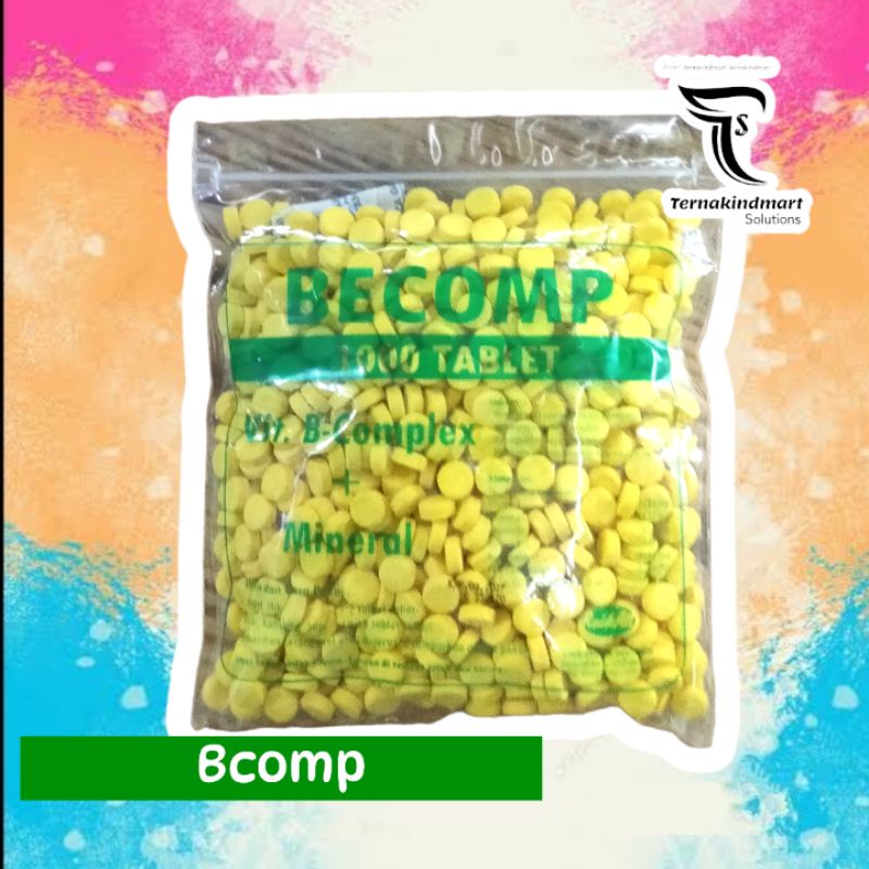 Vitamin B Komplek BCOMP 1000 tablet vitamin Ayam Bebek Sapi Kambing Babi
