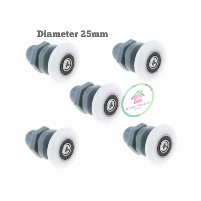 Terlaris Roda Shower Box/Pintu Geser Roller Pulley Kamar Mandi 25Mm