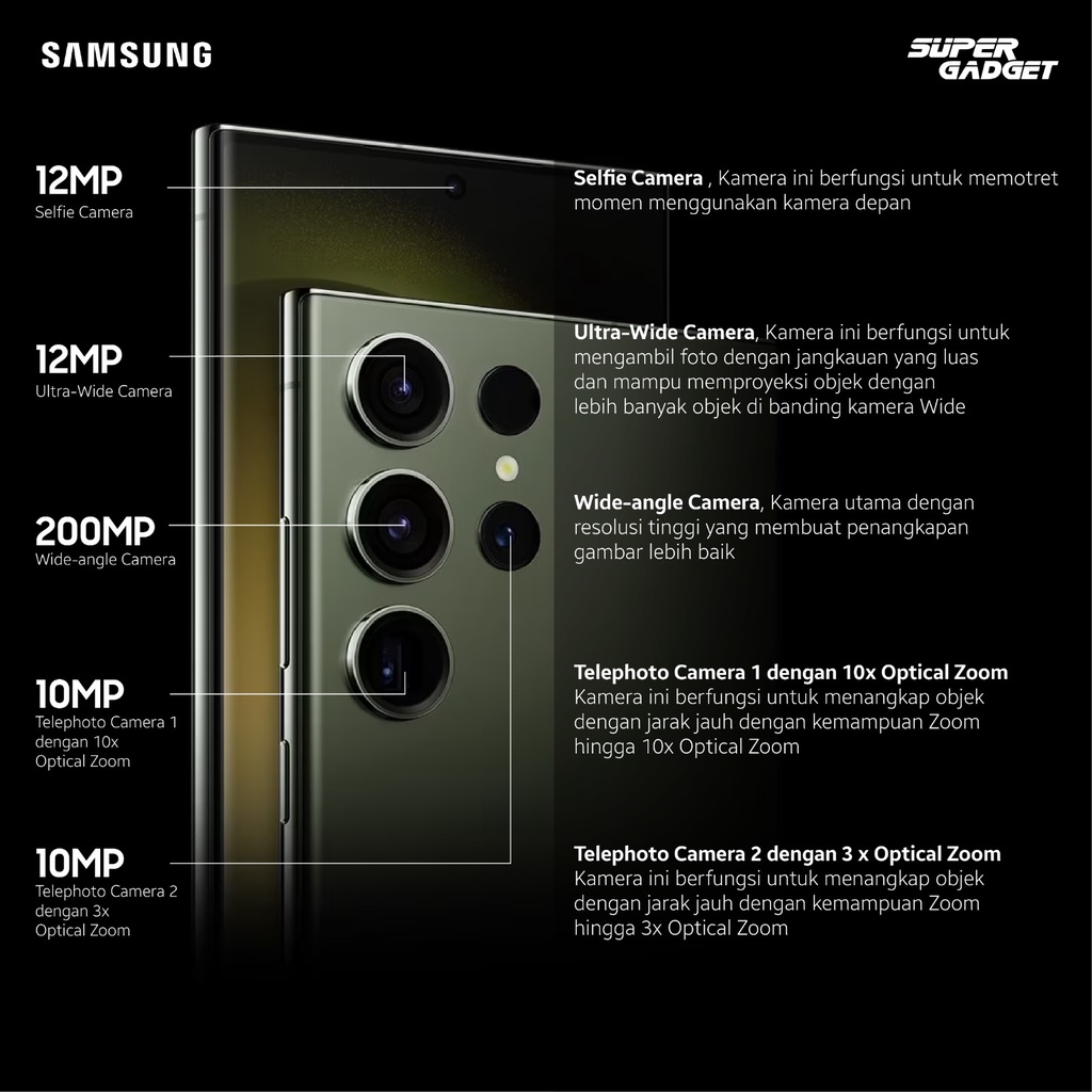 Samsung Galaxy S23 Ultra 12/256 12/512 GB 12/1TB RAM 12 ROM 256 512 1TB 12GB 256GB 512GB SEIN HP Smartphone Android