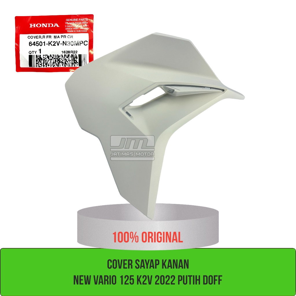 Cover sayap kanan kiri new vario 125 K2V putih doff 64501-K2V-N30MPC 64601-K2V-N30MPC