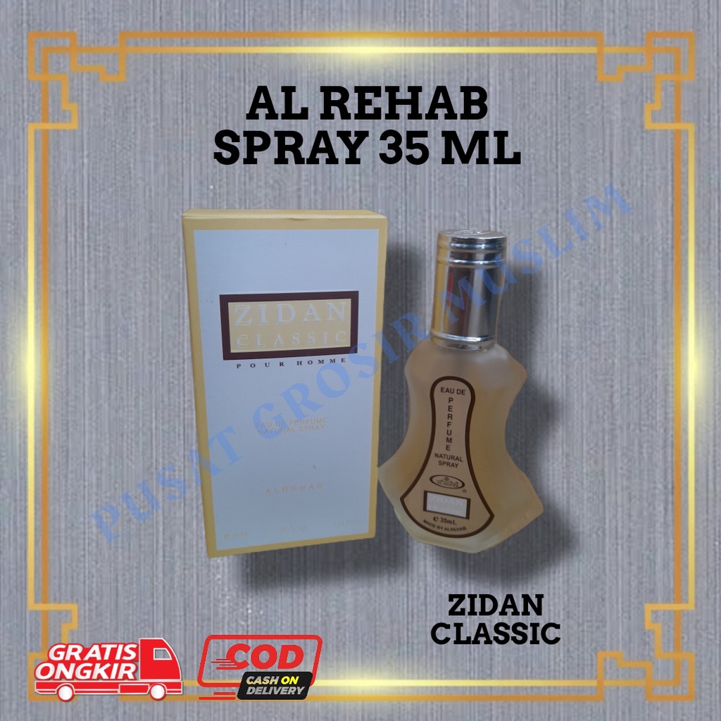 Parfum Al Rehab Spray Zidan Classic 35ml Original Jeddah