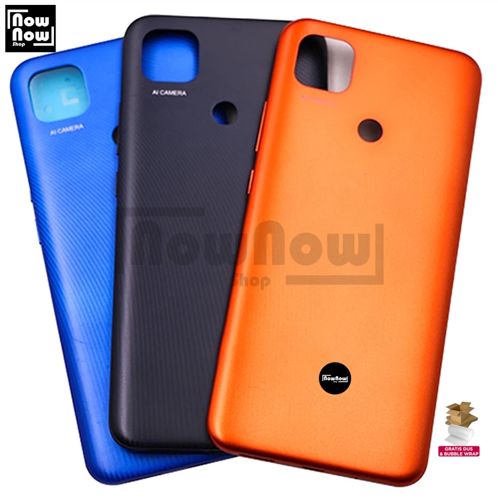 Backdoor Tutup Belakang Baterai Xiaomi Redmi 9C M2006C3MG M2006C3MT Backcover Back Casing Housing Cover Belakang Back Case Panel Replacement