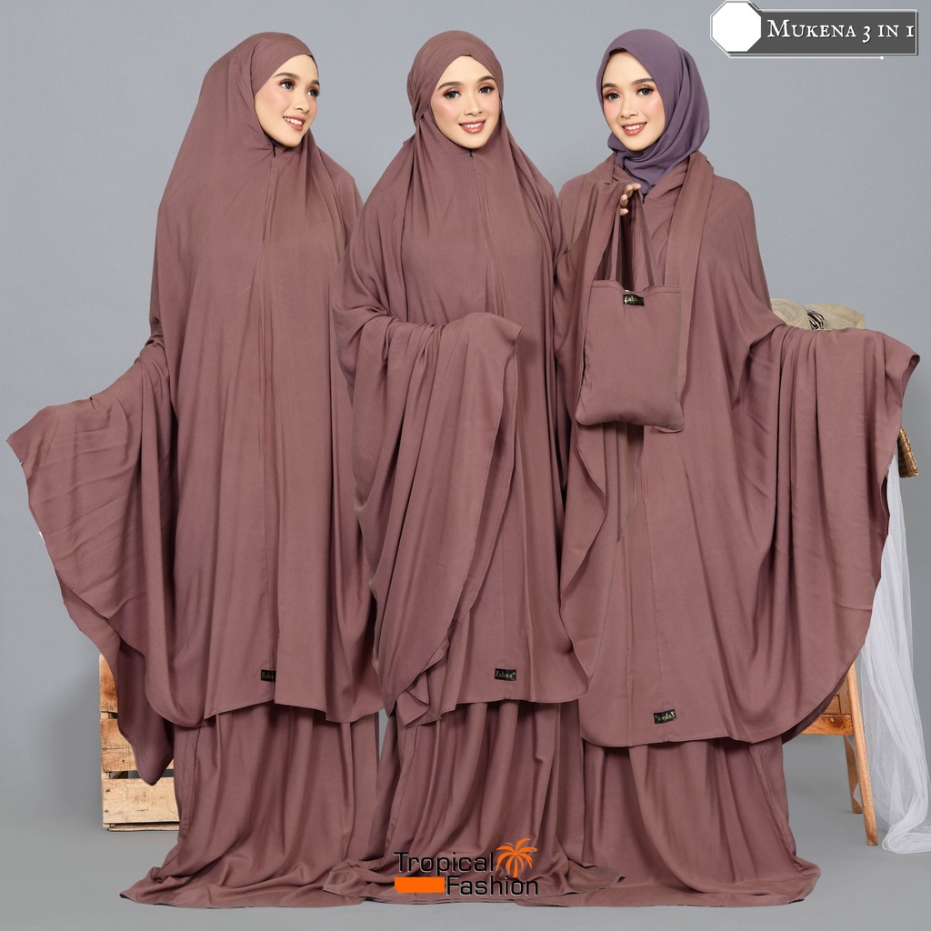 Mukena Bali 3 in 1 By Zahwa Bahan Rayon Janger Untuk Dewasa dan Remaja Termurah Kekinian