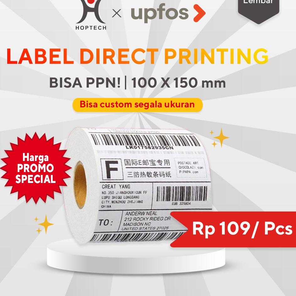

Terbaru label thermal label stiker barcode label pengiriman 100x150 / 250 pcs thermal