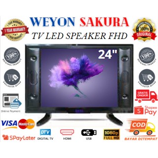 PROMO TV LED WEYON 24 INCH SPEAKER FULL HD GARANSI ORIGINAL