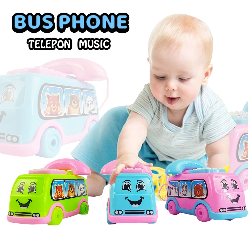 Mainan Anak Telepon Musik/ Mainan Mobil-Mobilan Bus Musik YJYD6 ( YOGABATA )