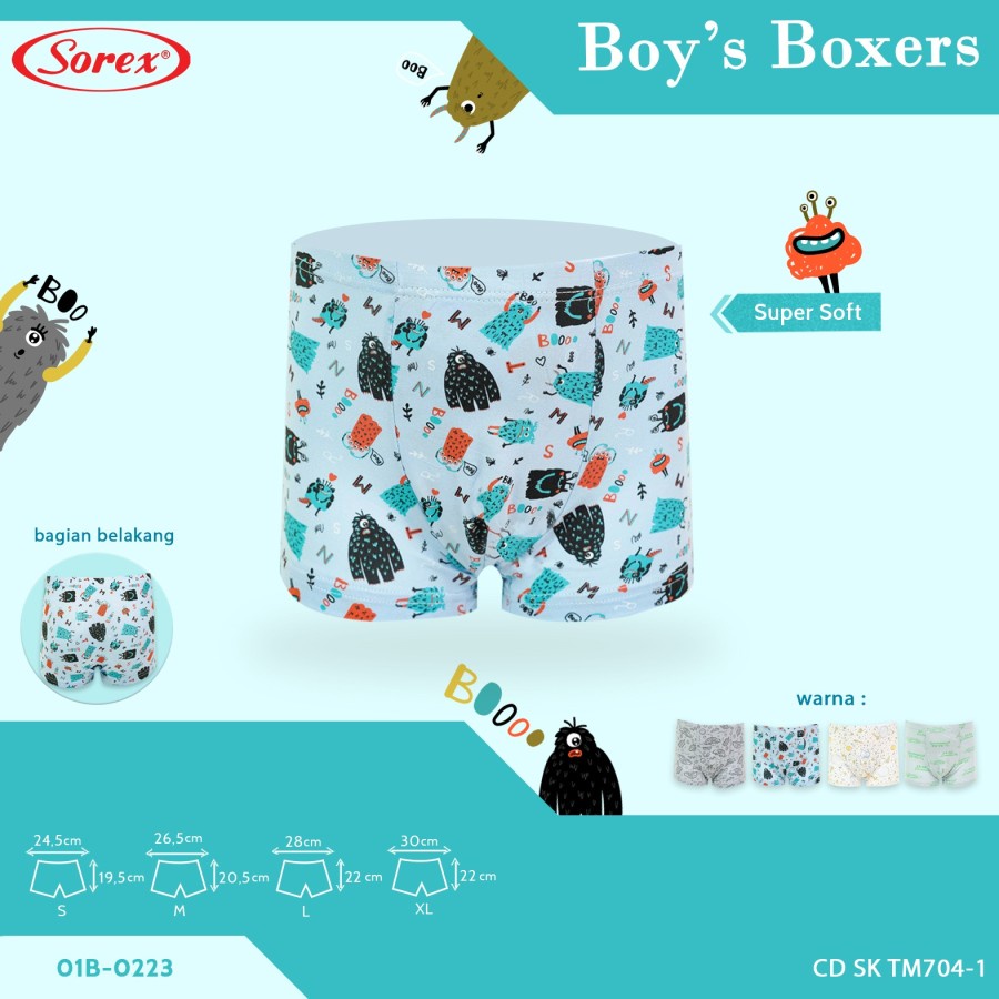 [6pcs] cd celana dalam boxer anak laki laki sorex kids boy tm 752 704 705 750