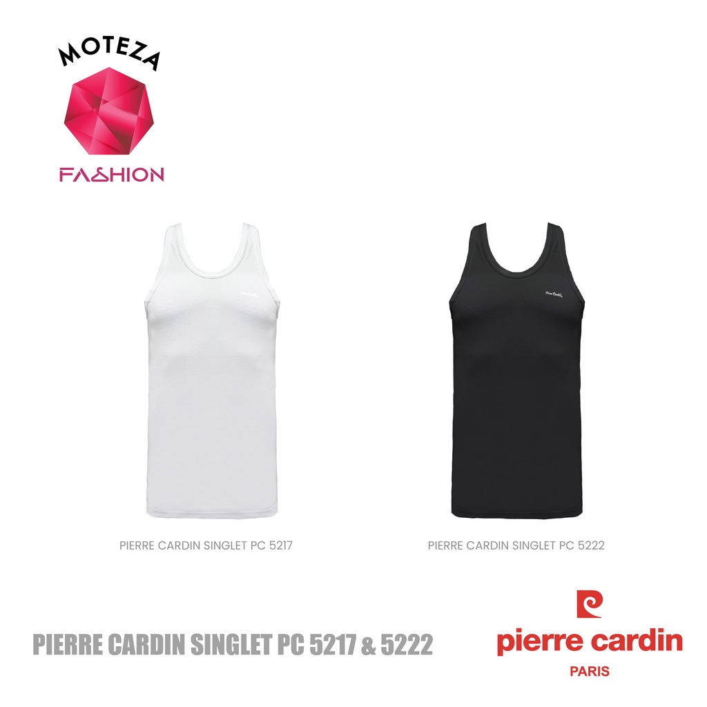 Moteza Kaos Dalam Pria Singlet Kutang Pierre Cardin - PC5217 / PC5222 Putih / Hitam