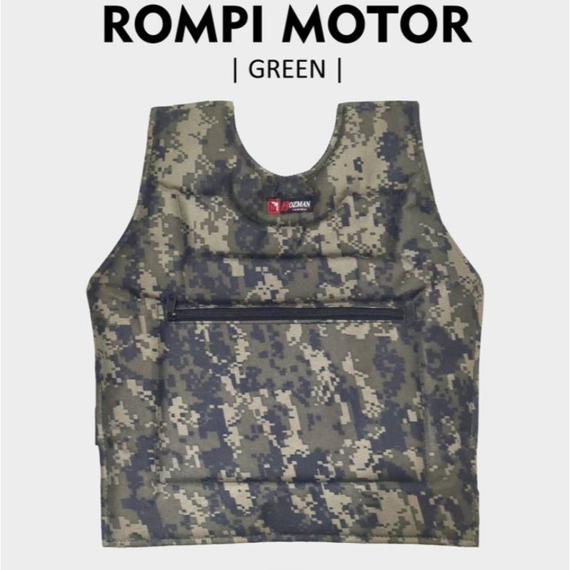 ROMPI MOTOR DEPAN PENAHAN ANGIN MOTIF ARMY