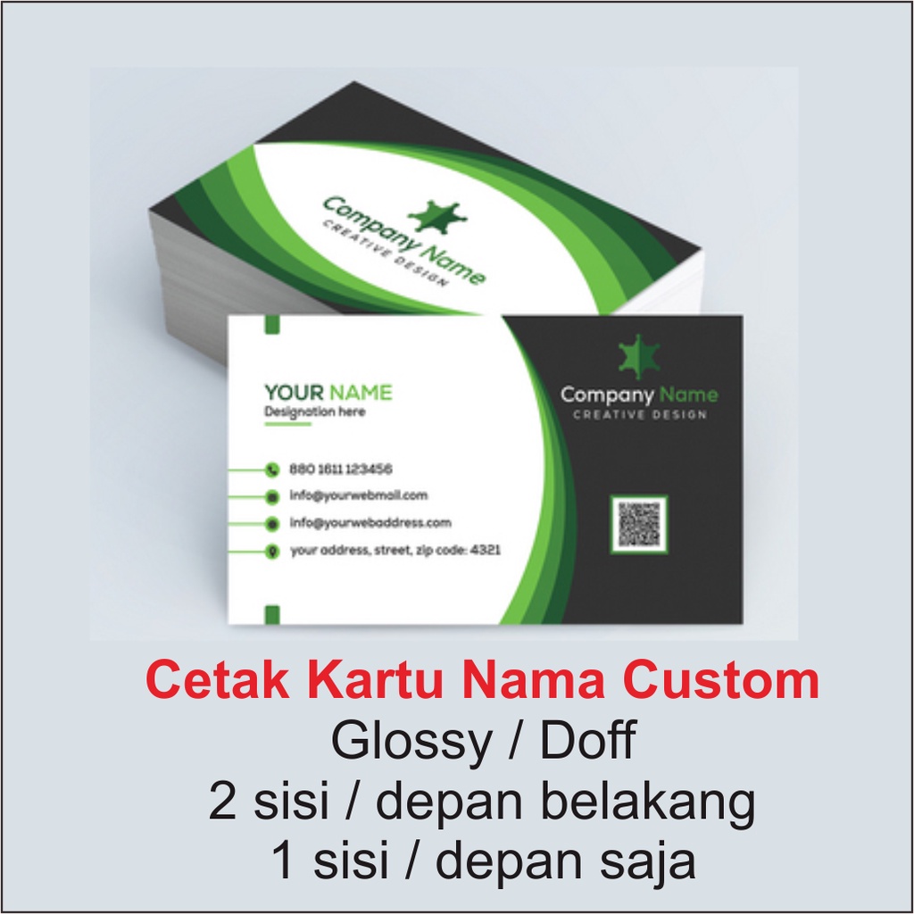 

Cetak Kartu Nama Murah Bahan Berkualitas Art Paper 230 Gsm