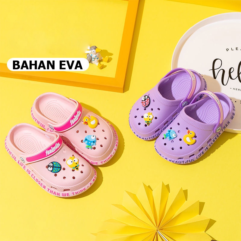 PROMO 12.12 PUNCAK Okaybaby B194 Sandal Slop Anak Laki-laki Perempuan Import Ringan Lembut Termurah Kekinian Sendal Casual