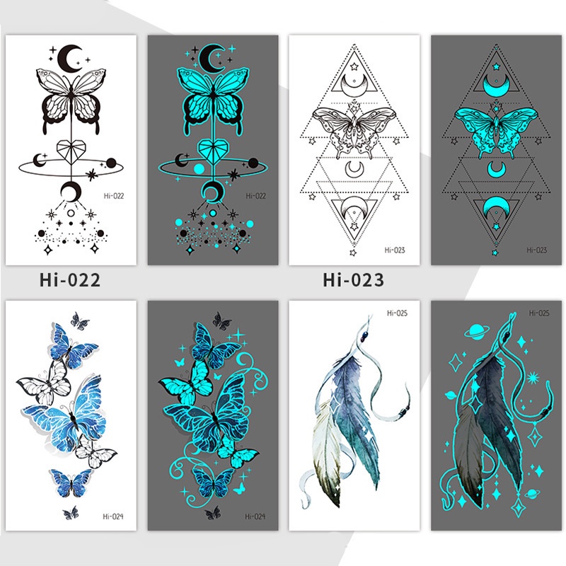 [COD]1 Pcs Tato Temporer Tahan Lama 15 Hari Tato Temporer Anti Air/tato Bercahaya Di Malam Hari/tato