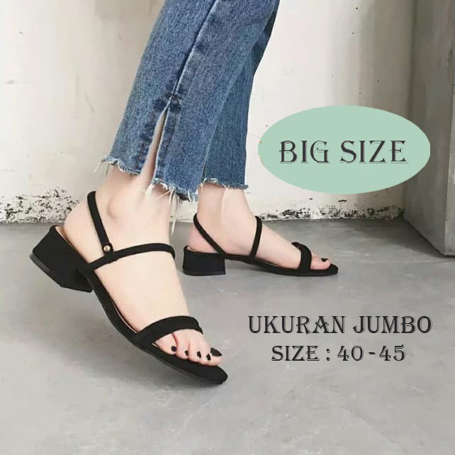 LENNA X ZAGIB SLINGBACK HEEL | Sandal Wanita Daily Classic Big Size / Heels Ukuran Besar 40-45