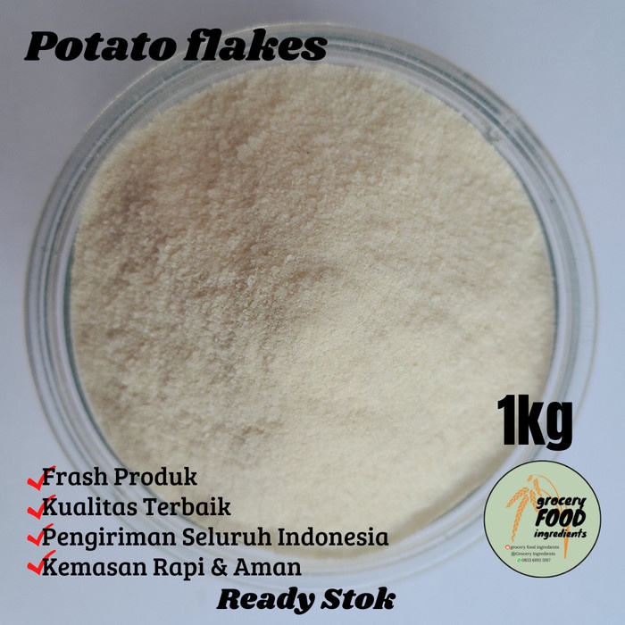 

BEST SELLER Potato Flakes - 1kg / Mashed Potato Flakes / Tepung Kentang