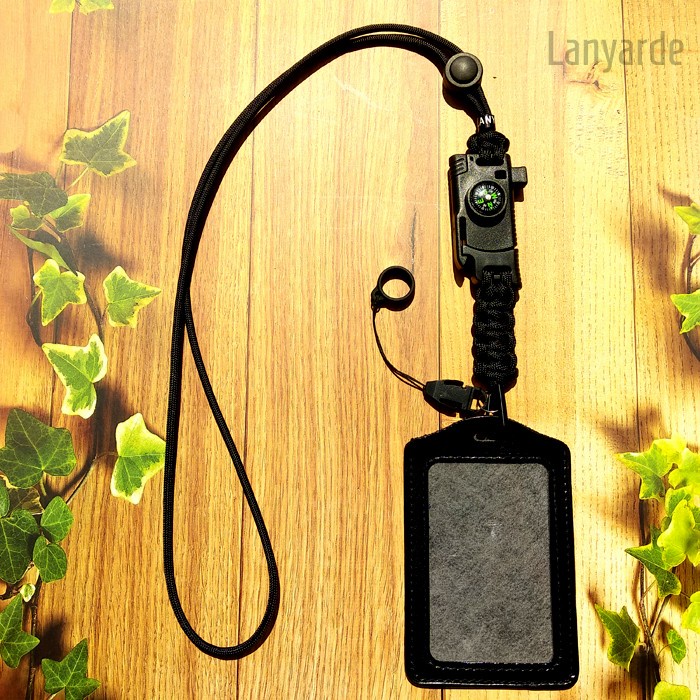 

4261) Lanyard Survival Name Tag Id Card Holder Tali Leher Tempat Kartu Star Seller