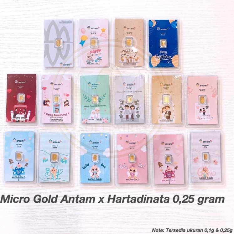 Top Product 0,25 gr Micro Gold ANTAM HARTADINATA Birthday/Wedding/Babyborn Gift Kado Emas KITA 0.25 gram LM HRTA EMAS MINI