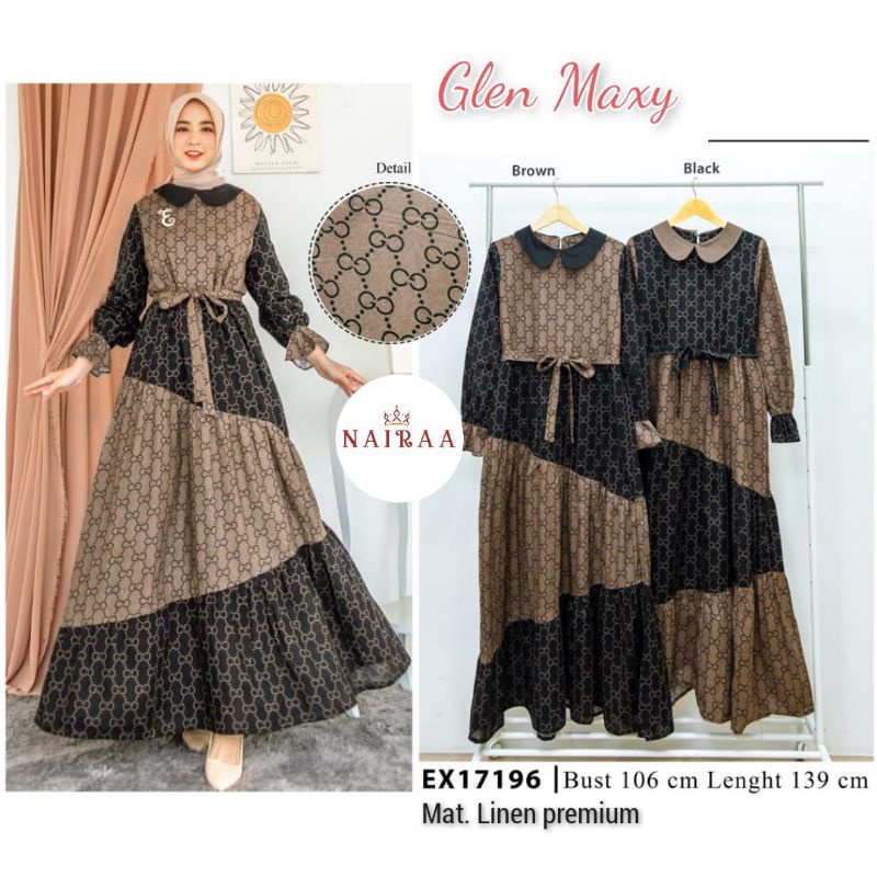 gamis extu bahab linen premium maxy original extu termurah
