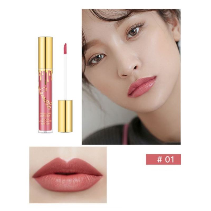 LIP CREAM MYB LIPSTIK WATERPROOF & CANTIK-01 LAMEILA GLAZ