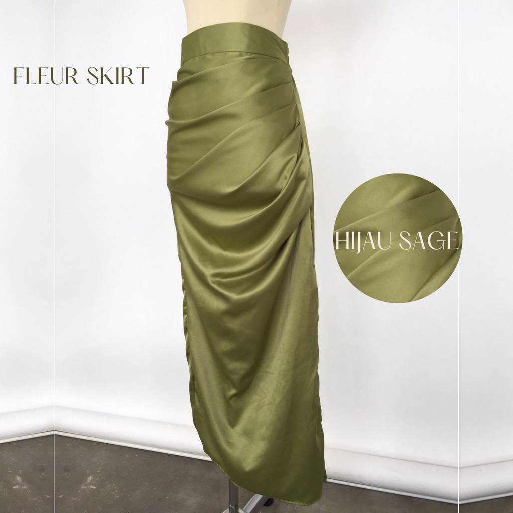 Fleur Skirt - Rok satin Span satin Rok pesta