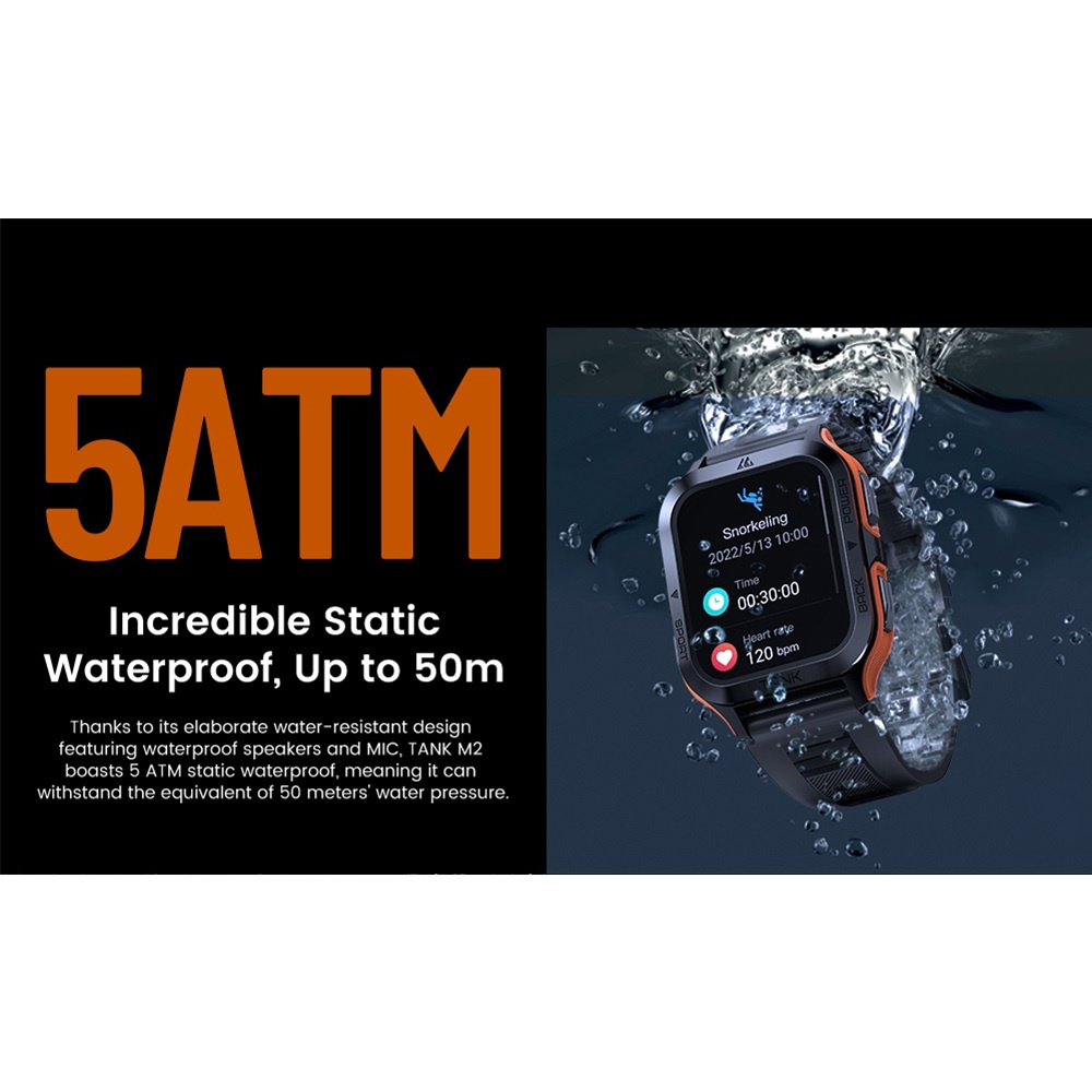 KOSPET TANK M2 Military Ultra Smartwatch Sport AI Voice IP69K 5ATM