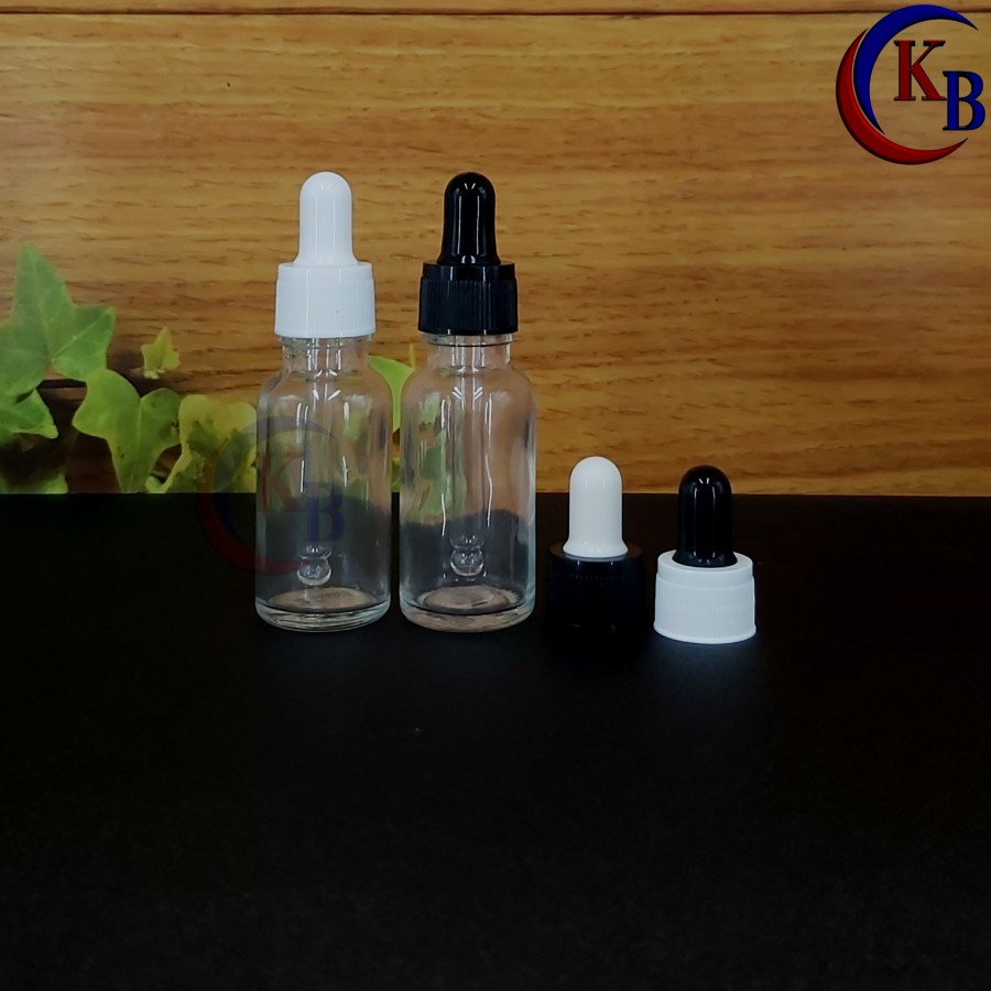 BOTOL PIPET 20 ML SERUM TETES NON SEGEL / BOTOL KACA CLEAR TEBAL 20ML