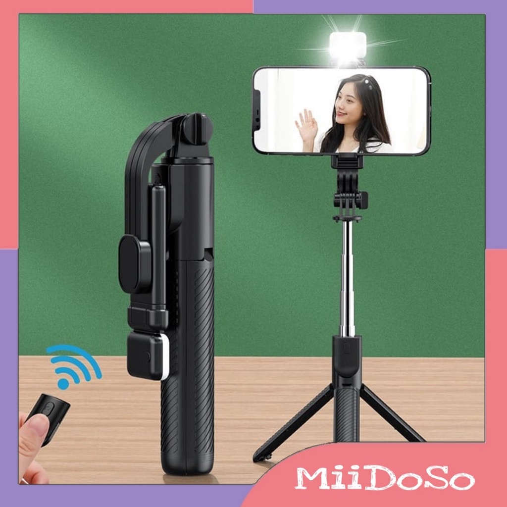 TONGSIS TRIPOD TOMSIS R1S 4 IN 1  BLUETOOTH BT WIRELESS MAKARON MACARON