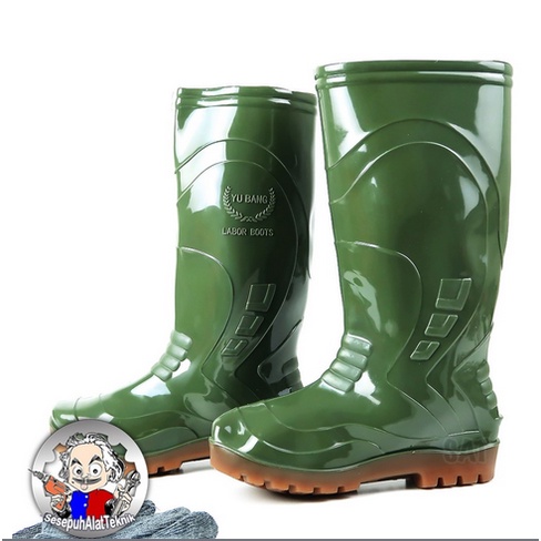 Sepatu Boot Safety Hijau 39 41 42 YUBANG Safety Boot Sepatu Boots Safety Sepatu Boot Tinggi YUBANG A