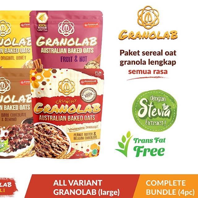 

✺ Paket Granolab All Varian Granola 4 x 210 gr ⅎ