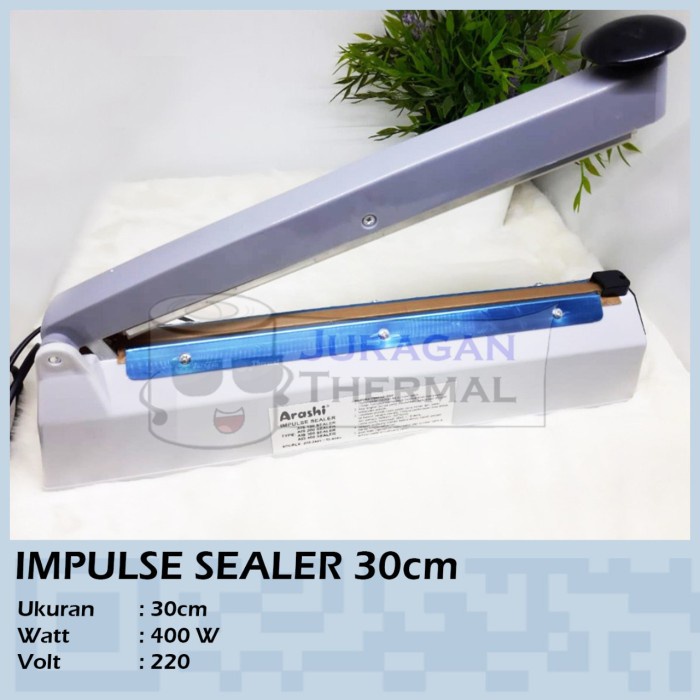 Terlaris Mesin Sealer Plastik 30 Cm Mesin Press Impulse Sealer Arashi 30 Cm
