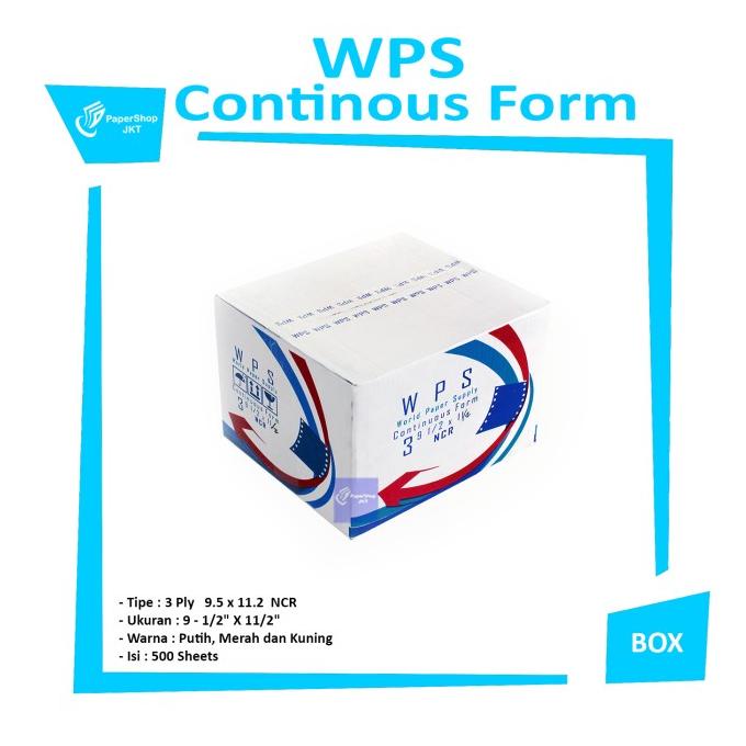 

Wps Continous Form 91/2 X 11/2 3 Ply ( K3/2 Wps ) Ncr