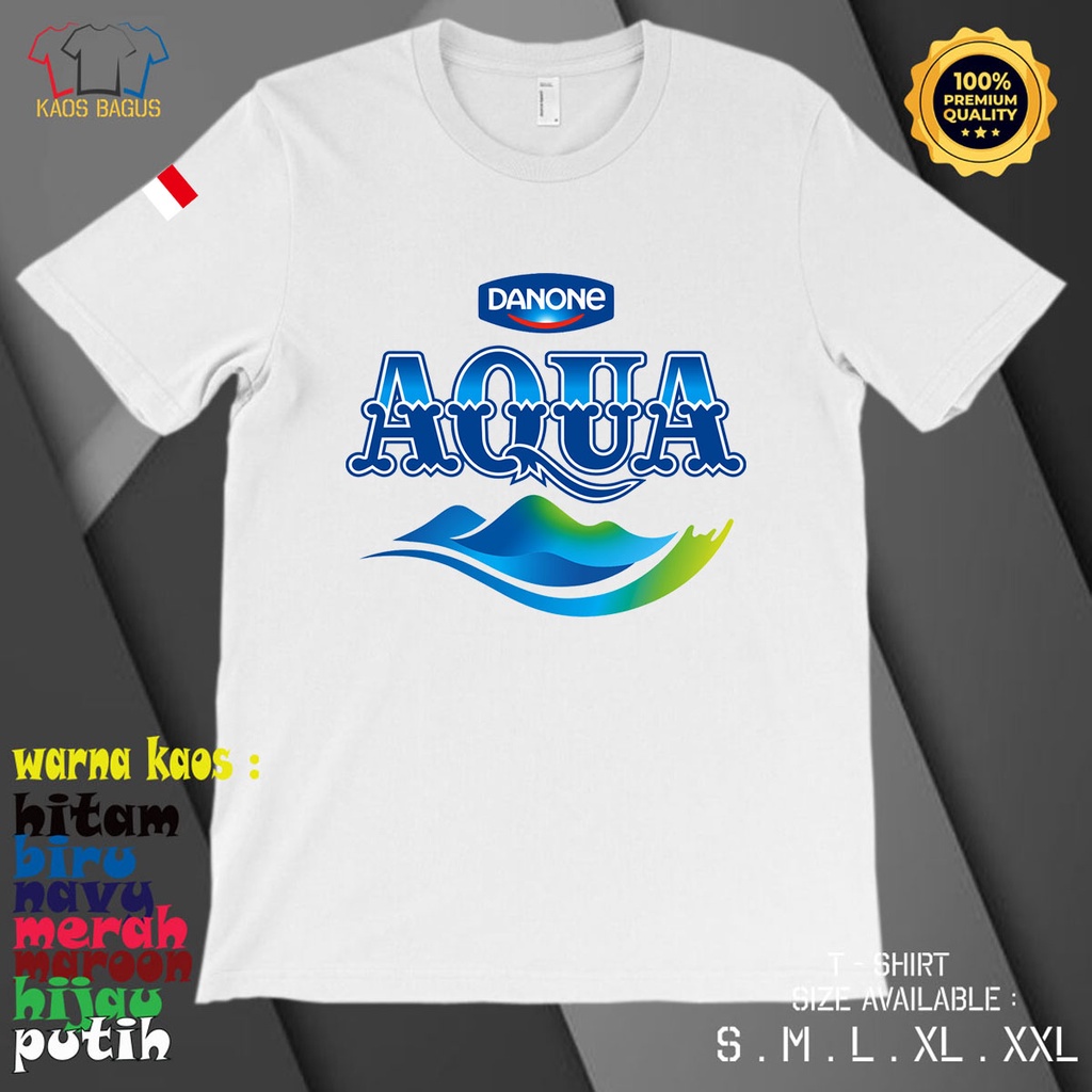 Kaos Baju Aqua Logo - Kaos Baju Distro Perusahaan