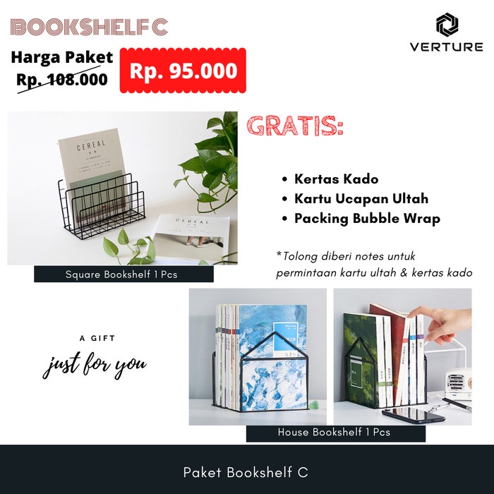 

Terlaris Kado Hadiah Ulang Tahun Pembatas Buku / Bookshelf C